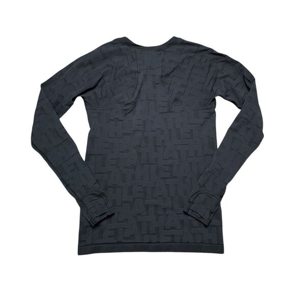 Athleta Black Momentum Top Black Logo Size Small - Picture 3 of 6